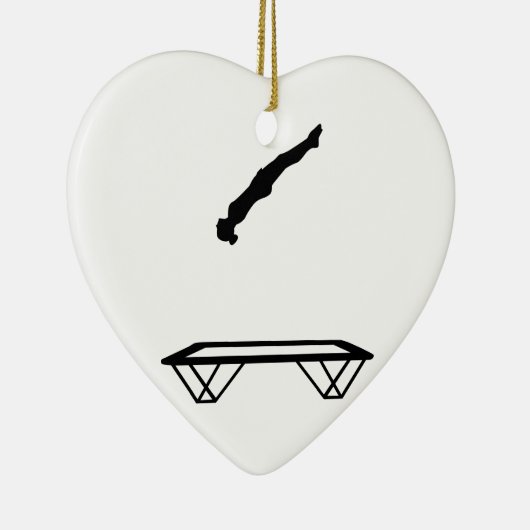 Vrouw trampolinist keramisch ornament (Rechts)