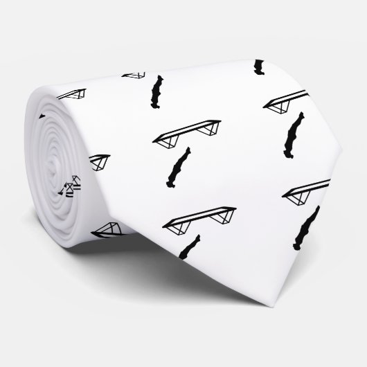 Vrouw trampolinist stropdas (Opgerold)