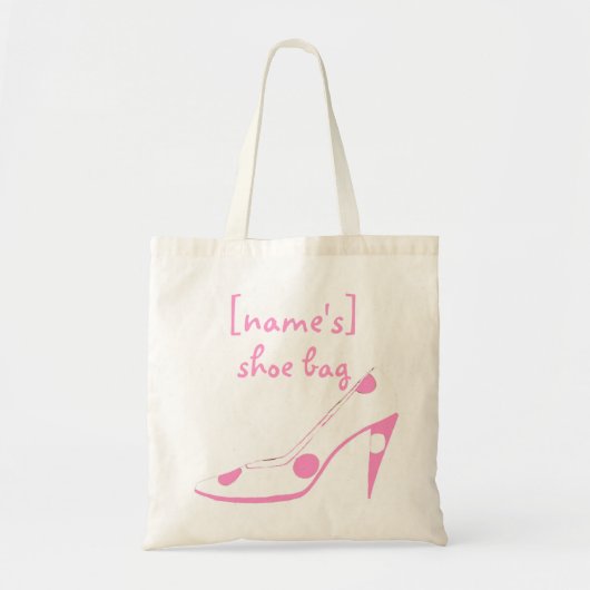 Vrouw Traveler Shoe Protector Bag - roze Tote Bag (Voorkant)