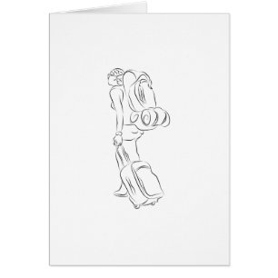 Vrouw-travellertekening