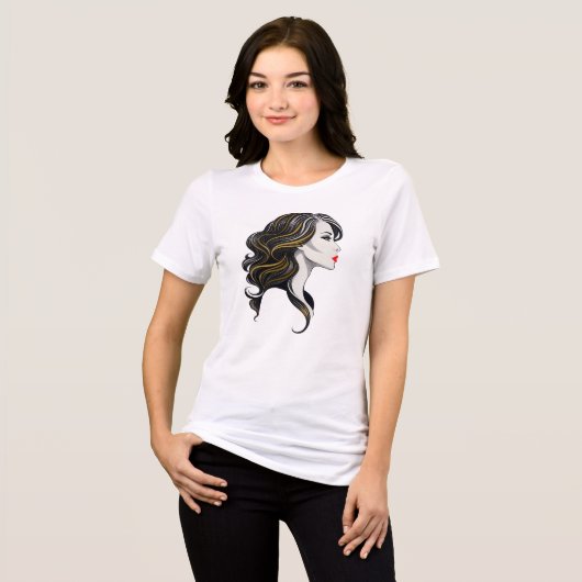 vrouw Tri-Blend shirt (Voorkant volledig)