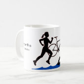 Vrouw Triathlon Keepsake Koffiemok (Voorkant links)