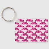 Vrouw triathlon sport grap roze sleutelhanger (Achterkant)