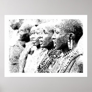 Vrouw Tribal Ceremony Poster