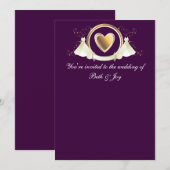 Vrouw trouwuitnodiging kaart (Voorkant / Achterkant)