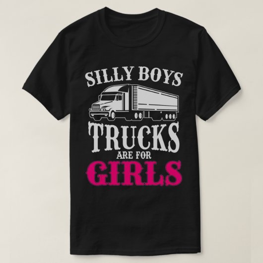 Vrouw Truck Driver Funny Girl Trucker T-shirt (Design voorkant)