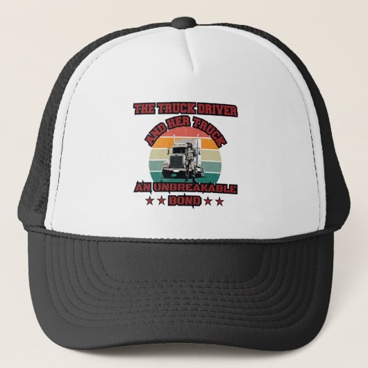 Vrouw Trucker Sterke Road Bond Pride Power Design Pet (Voorkant)