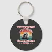 Vrouw Trucker Sterke Road Bond Pride Power Design Sleutelhanger (Voorkant)
