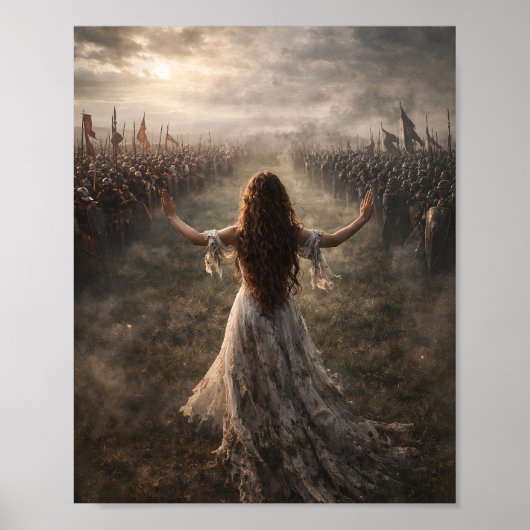 Vrouw Tussen Oorlog Terug Poster (Voorkant)