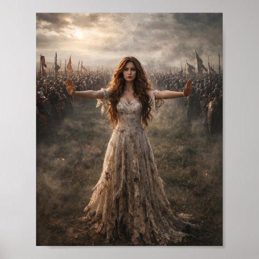 Vrouw Tussen Oorlogsfronten Poster (Voorkant)