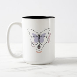 Vrouw Tweekleurige Koffiemok