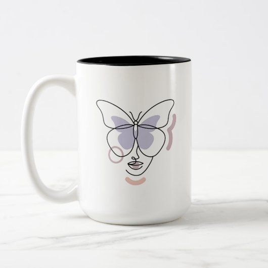 Vrouw Tweekleurige Koffiemok (Links)