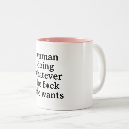 Vrouw Tweekleurige Koffiemok (Voorkant rechts)