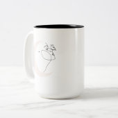 Vrouw Tweekleurige Koffiemok (Voorkant links)