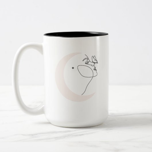 Vrouw Tweekleurige Koffiemok (Links)