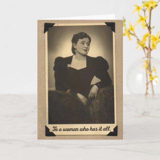 vrouw uit 1930, die het de hele dag heeft kaart (Gele Bloem)