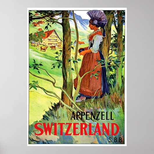 Vrouw uit Appezell, Zwitserland Poster (Voorkant)