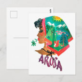 Vrouw uit Arosa, Zwitserland, vintage-reis Briefkaart (Voorkant / Achterkant)