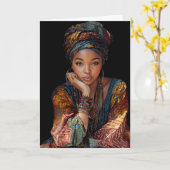 Vrouw uit Centraal-Afrikaanse Republiek Kaart (Gele Bloem)