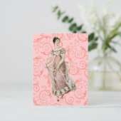 vrouw uit de 19e eeuw briefkaart (Staand voorkant)