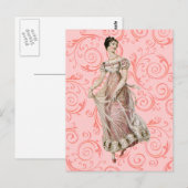 vrouw uit de 19e eeuw briefkaart (Voorkant / Achterkant)