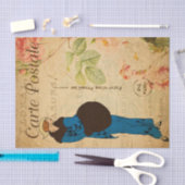  vrouw uit de jaren 20 in de laatste Mode in Parij Tissuepapier (Craft)