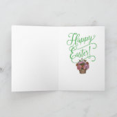  vrouw uit de jaren '20 met grote paasnetten kaart (Binnen)