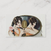  vrouw uit de jaren 20 visitekaartje (Achterkant)