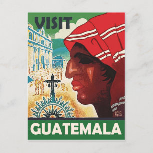 Vrouw uit Guatemala, oud reizen Briefkaart