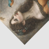 Vrouw uit het victoriaanse tijdperk Blauwe Vogel T Tissuepapier (Detail)