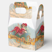 Vrouw uit het Victoriaanse tijdperk rode champagne Bedankdoosjes (Geopend)