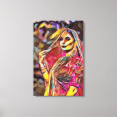 Vrouw uit India Canvas Afdruk (Voorkant)