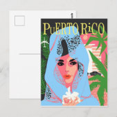 Vrouw uit Puerto Rico Briefkaart (Voorkant / Achterkant)