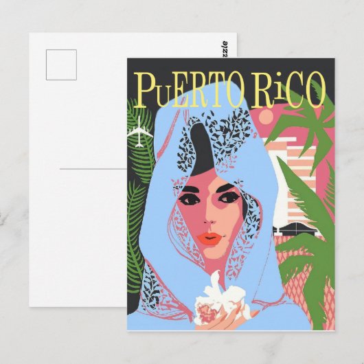 Vrouw uit Puerto Rico Briefkaart (Voorkant / Achterkant)