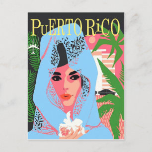 Vrouw uit Puerto Rico Briefkaart