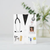 Vrouw - Uitnodiging medische GraduPartij (Staand voorkant)