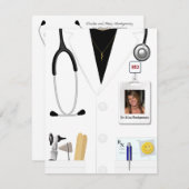Vrouw - Uitnodiging medische GraduPartij (Voorkant / Achterkant)