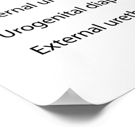 Vrouw urinelozing gelabeld poster (Hoek)