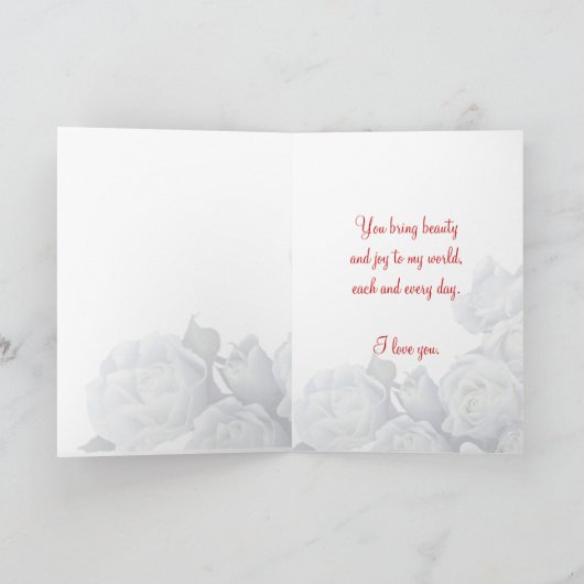 Vrouw Valentijnsdag Kaart (Binnen)