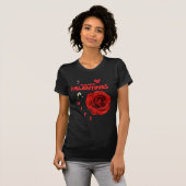 Vrouw-Valentijns's- gift- Gepersonaliseerde Roos T T-shirt (Voorkant volledig)