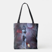 Vrouw vampier demon tote bag (Achterkant)