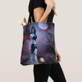 Vrouw vampier demon tote bag (Dichtbij)