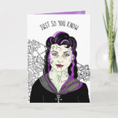 Vrouw Vampier, Romantisch Halloween ONWEERSTAANBAA Kaart (Voorkant)