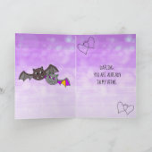 Vrouw Vampire, Romantic Halloween Kaart (Binnen)