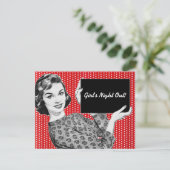 Vrouw van 1950 met gebarentaal kaart (Staand voorkant)