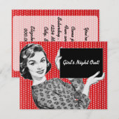 Vrouw van 1950 met gebarentaal kaart (Voorkant / Achterkant)