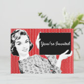 Vrouw van 1950 met gebarentaal kaart (Staand voorkant)