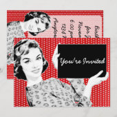 Vrouw van 1950 met gebarentaal kaart (Voorkant / Achterkant)