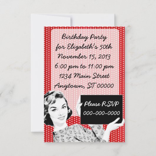 Vrouw van 1950 met gebarentaal kaart (Achterkant)