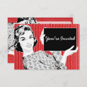 Vrouw van 1950 met gebarentaal kaart (Voorkant / Achterkant)